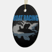 boat racing keramisch ornament (Links)
