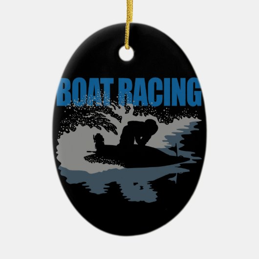 boat racing keramisch ornament (Voorkant)