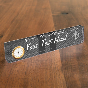 Boat Racing Nautical in Black Carbon Fibre Style Naambordje