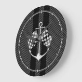 Boat Racing Nautical in Carbon Fiber Decor Grote Klok (Hoek)