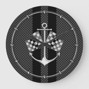 Boat Racing Nautical in Carbon Fiber Decor Grote Klok