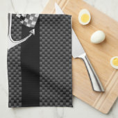 Boat Racing Nautical in Carbon Fiber Decor Theedoek (Quarter Fold)