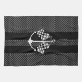 Boat Racing Nautical in Carbon Fiber Decor Theedoek (Horizontaal)