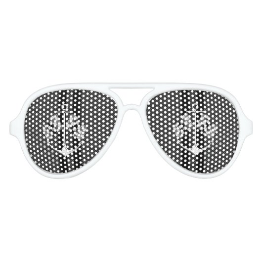 Boat Racing Nautical in Carbon Fibre Style Aviator Zonnebril (Voorkant)