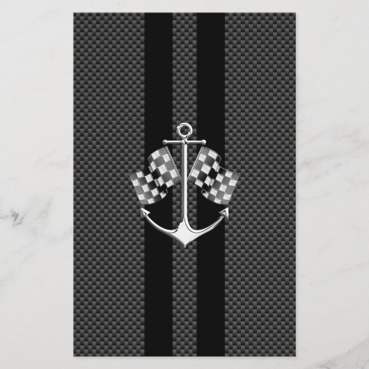 Boat Racing Nautical in Carbon Fibre Style Flyer (Voorkant)
