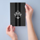 Boat Racing Nautical in Carbon Fibre Style Flyer (Hand)