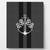 Boat Racing Nautical in Carbon Fibre Style Fotoplaat (Voorkant)