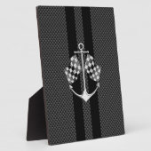 Boat Racing Nautical in Carbon Fibre Style Fotoplaat (Zijkant)