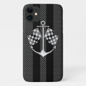 Boat Racing Nautical in koolstofstijl Case-Mate iPhone Case (Achterkant)