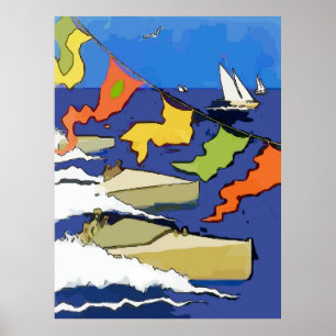 Boat Regatta, meer Pontchartrein Poster