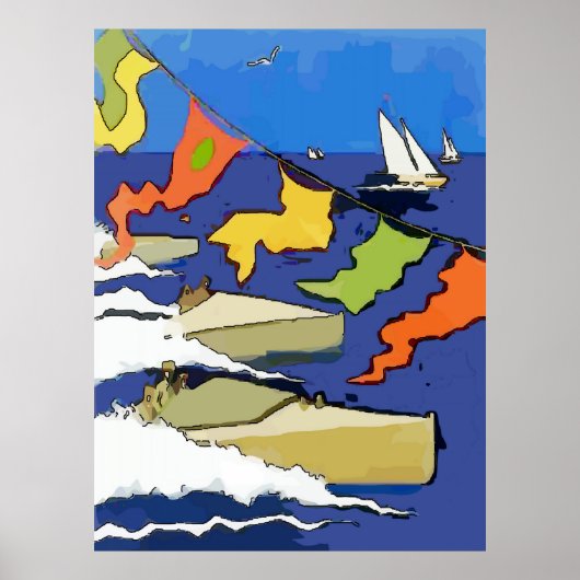 Boat Regatta, meer Pontchartrein Poster (Voorkant)