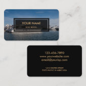 Boat Rental (Elegant Photo Overlay) Visitekaartje (Voorkant / Achterkant)