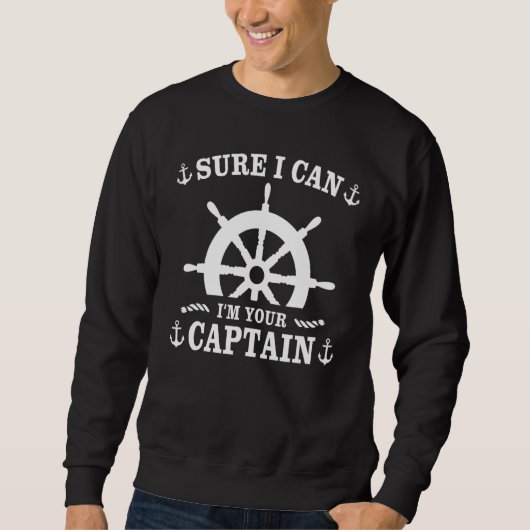 Boat Sailing Boat Captain's Hat Motorboat Sailing  Trui (Voorkant)