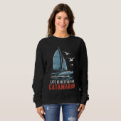 Boat Sailing Boating Lovers kapitein zeil outfit S Trui (Voorkant volledig)