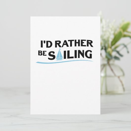 Boat Sailing Gift Heartbeat Funny Sailboat (Staand voorkant)