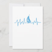 Boat Sailing Gift Heartbeat Funny Sailboat (Voorkant)