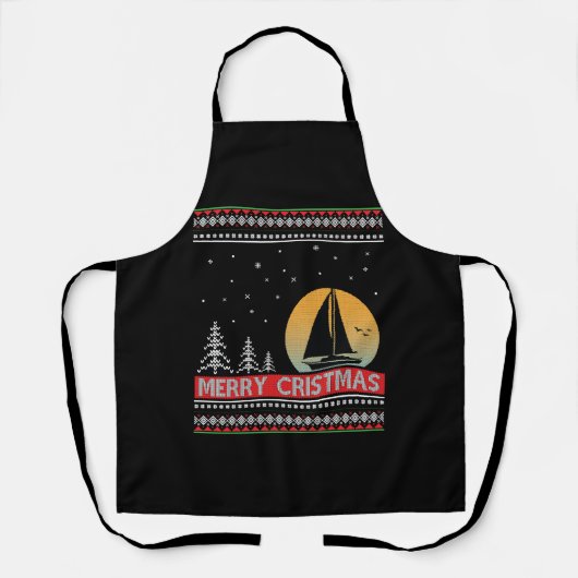 Boat Sailor Sailing Ugly Kerstmis Sailing Gift Schort (Voorkant)