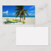 Boat Sandy Beach Caribbean Mexico Visitekaartje (Voorkant / Achterkant)