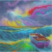 Boat Scene Sticker (Voorkant)