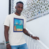 Boat Screen Beach Illustratie T-shirt