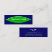 Boat Shape - Groen met diepzeemacht Mini Visitekaartje (Voorkant / Achterkant)