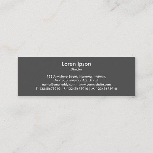 Boat Shape - Honeycomb Mini Visitekaartje (Achterkant)