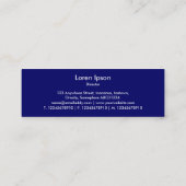 Boat Shape II - Blue on Deep Navy Mini Visitekaartje (Achterkant)