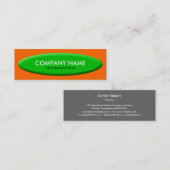 Boat Shape III - Groen op Sinaasappel Mini Visitekaartje (Voorkant / Achterkant)