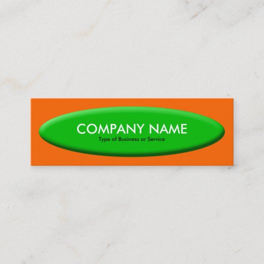 Boat Shape III - Groen op Sinaasappel Mini Visitekaartje (Voorkant)