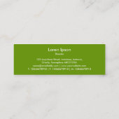 Boat Shape III - Wit op Avocado Mini Visitekaartje (Achterkant)