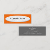 Boat Shape III - Wit op Sinaasappel Mini Visitekaartje (Voorkant / Achterkant)