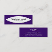 Boat Shape - White op Deep Paars Mini Visitekaartje (Voorkant / Achterkant)