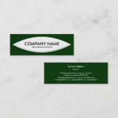 Boat Shape - Wit op Donkergroen Mini Visitekaartje (Voorkant / Achterkant)