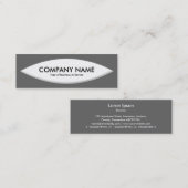 Boat Shape - Wit op grijs Mini Visitekaartje (Voorkant / Achterkant)