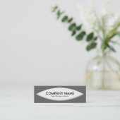 Boat Shape - Wit op grijs Mini Visitekaartje (Staand voorkant)