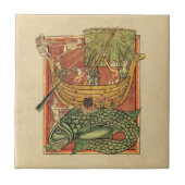 Boat Shipwrecked op een walvis Tegeltje (Voorkant)