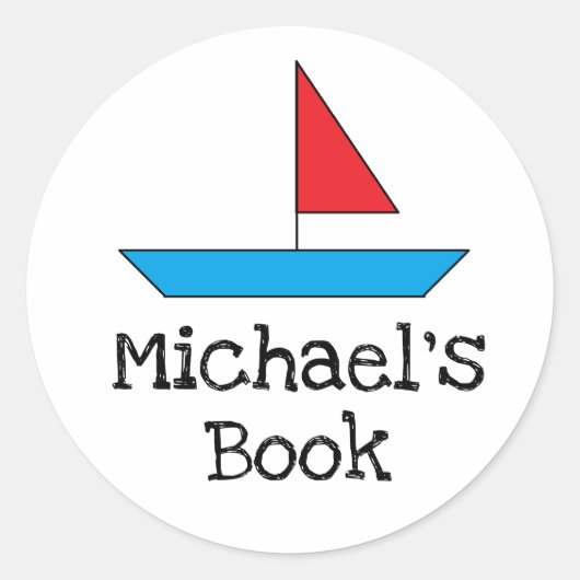 "Boat"-Sticker Ronde Sticker (Voorkant)