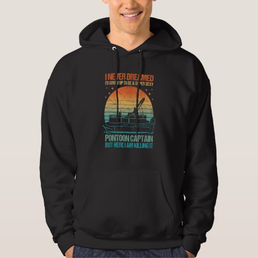 Boat Stuff Captain  Pontoon Boating Lake Ship Hoodie (Voorkant)