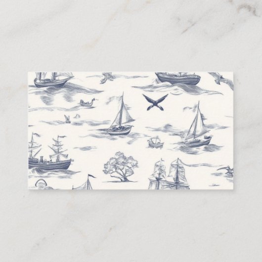 Boat Toile Nautisch Baby shower Boeken voor Baby Informatiekaartje (Achterkant)
