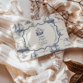 Boat Toile Nautisch Baby shower Diapper Raffle Informatiekaartje