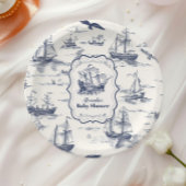 Boat Toile Nautisch Baby shower Papieren Bordje
