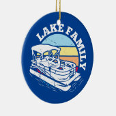 Boat van het Boating Weekend Lake Family Summer Keramisch Ornament (Rechts)
