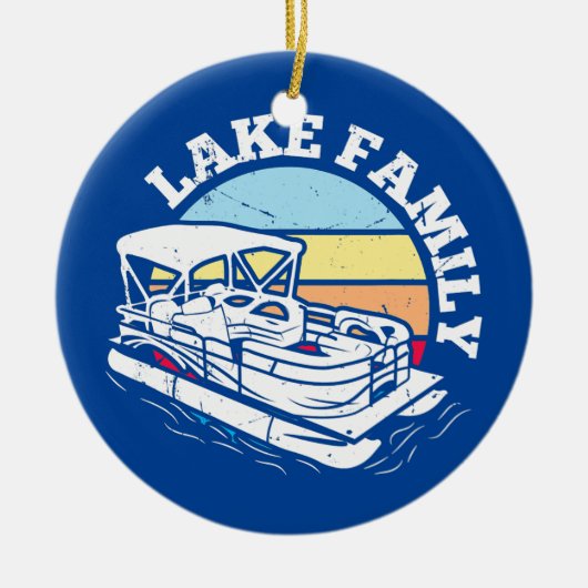 Boat van het Boating Weekend Lake Family Summer Keramisch Ornament (Voorkant)