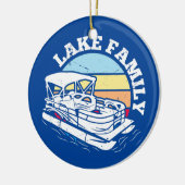 Boat van het Boating Weekend Lake Family Summer Keramisch Ornament (Links)