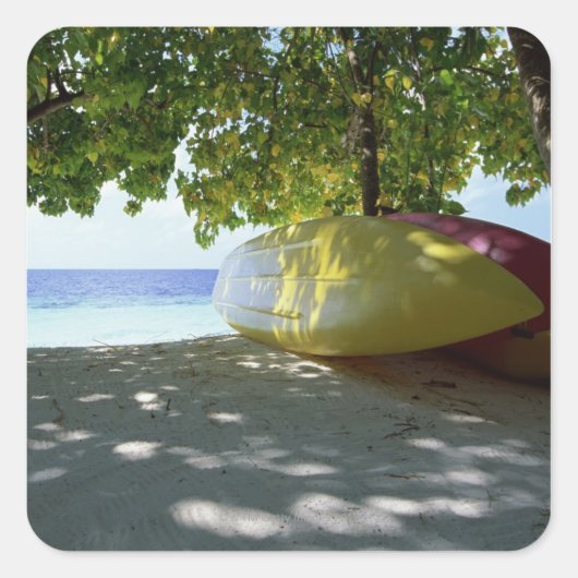 Boat Vierkante Sticker (Voorkant)