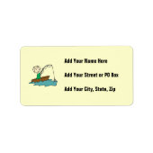 Boat Vissen Etiket (Voorkant)