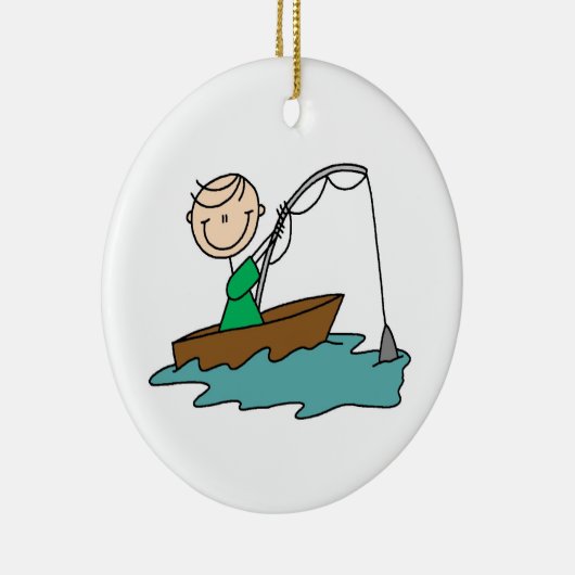 Boat Vissen Keramisch Ornament (Rechts)