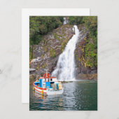 Boat & waterval, Chileense kaart (Voorkant / Achterkant)