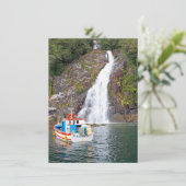 Boat & waterval, Chileense kaart (Staand voorkant)