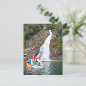 Boat & waterval, Chili Briefkaart (Staand voorkant)